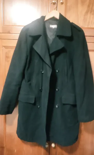 Abrigo gabardina negra WE talla L