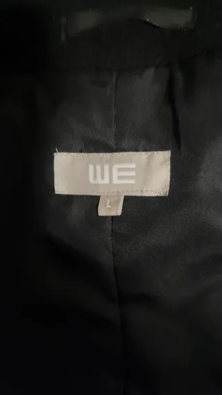 Abrigo gabardina negra WE talla L