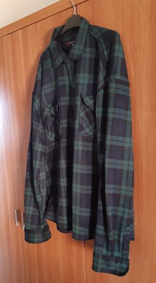 Camisa HUA SHENG cuadros verde/negra Talla 3XL
