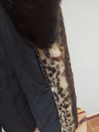 Abrigo vintage estampado animal piel sintética