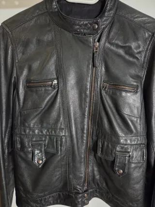 Chaqueta Piel Massimo Dutti Talla M Chica