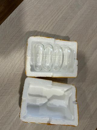 Vaso de cristal ondulado