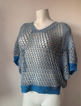 Sobrecamisa rejilla Roberto Verino azul