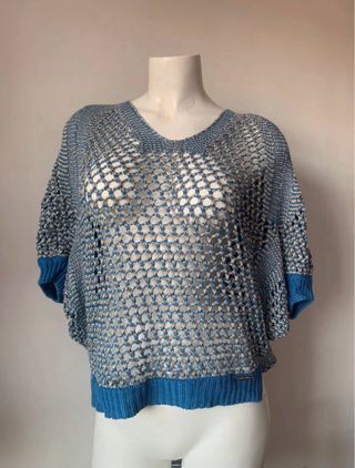 Sobrecamisa rejilla Roberto Verino azul