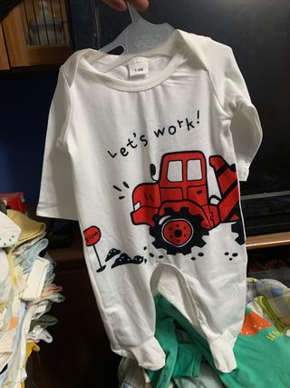 Pigiama neonato Let's work! trattore