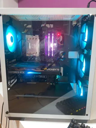 Ordenador Sobremesa Blanco Gaming + Monitor LG