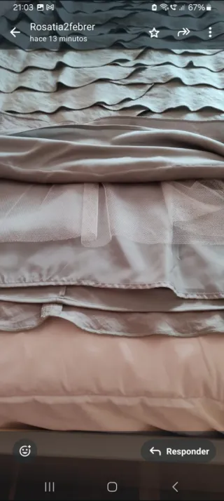 Vestido de fiesta gris perla con torera