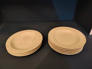 Juego de 8 Platos Soperos Blancos