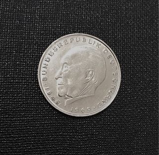 Moneda 2 Marcos Alemania 1971 ( K. Adenauer )