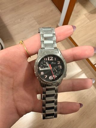 Reloj Lotus Niño Negro y Plateado