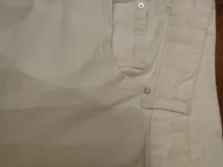 Pantalón vaquero globo blanco