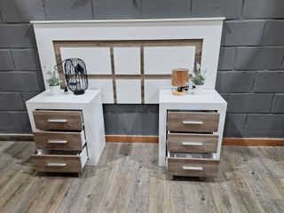 Cabecero y 2 mesitas de noche