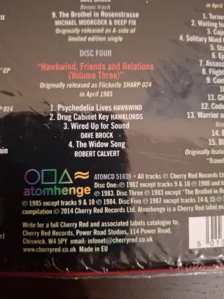 HAWKWIND The Flicknife Years 1981-1988 5 CDs Prog