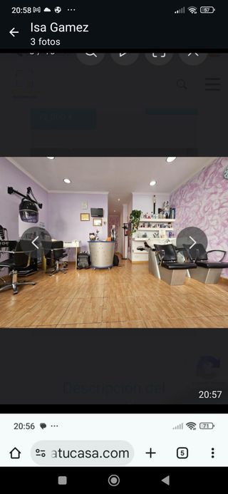 Mobiliario de peluquería completo