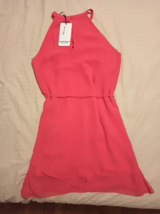 Vestido Naf Naf rosa nuevo color frambuesa