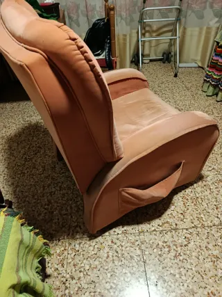 Sillón relax naranja tela