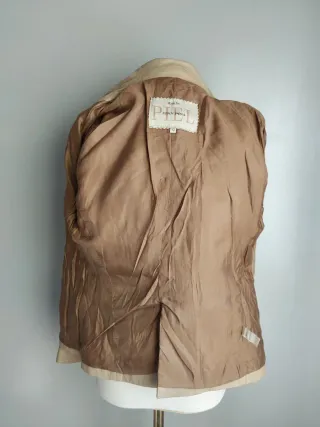 Chaqueta de piel beige Talla L