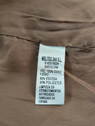 Chaqueta de piel beige Talla L