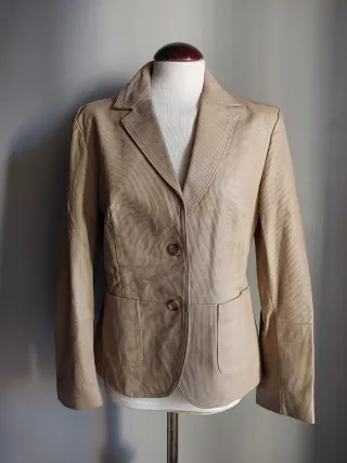 Chaqueta de piel beige Talla L