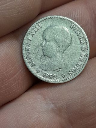 Moneta Regno di Spagna Alfonso XIII 1892