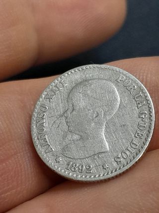 Moneta Regno di Spagna Alfonso XIII 1892