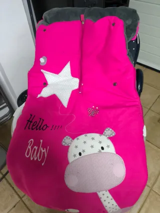 Saco para carrito bebé rosa