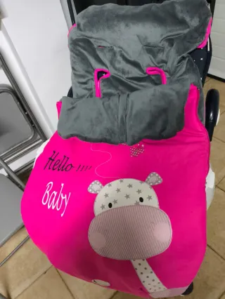 Saco para carrito bebé rosa