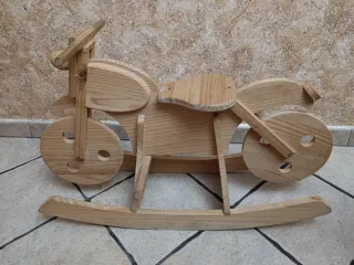 Moto balancín madera natural
