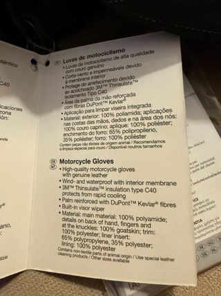 Guantes de moto negros invierno