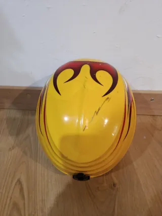 Casco esquí junior amarillo con diseño