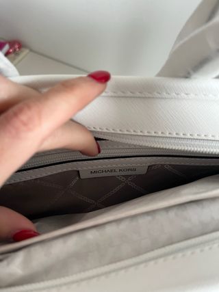 Bolso Michael Kors monograma blanco en Lona y Piel