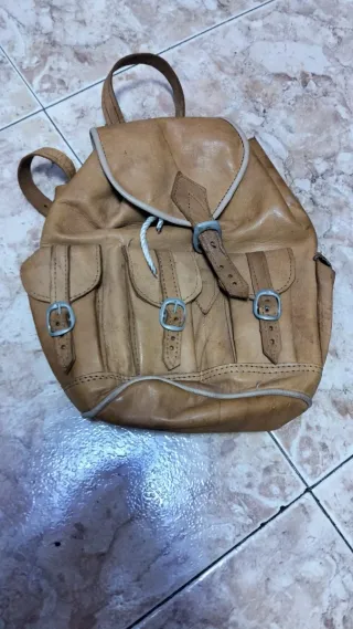 Mochila de cuero vintage