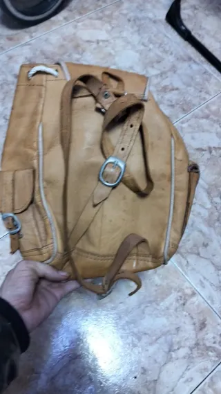 Mochila de cuero vintage