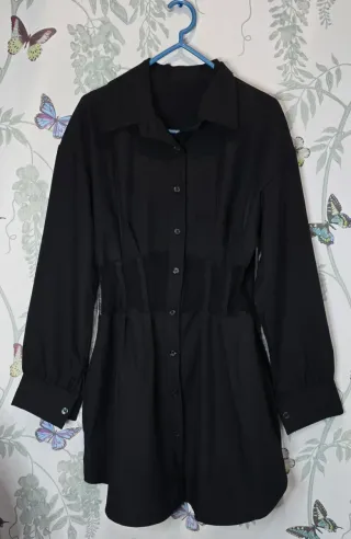 Vestido camisero negro