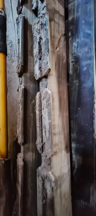 Vigas y tableros de forjado antiguo