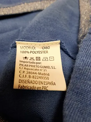 Jersey Pilar Prieto azul talla M