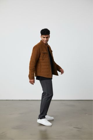 Giacca Zara camoscio color cammello