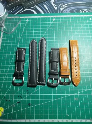 Lote de 6 correas Zeno (negras y marrones)