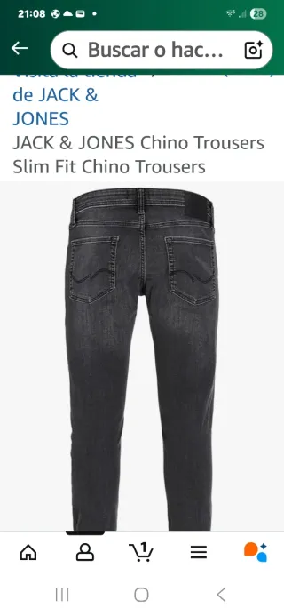 Jack & Jones Tejanos Negros Talla 31W/30L