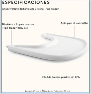 Set Tripp Trapp per bambini + vassoio bianco di Stokke