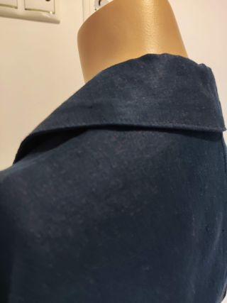 Vestido azul marino de lino