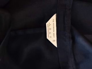 Vestido azul marino de lino