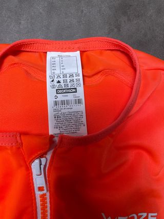 Chaleco protección dorsal esquí naranja S