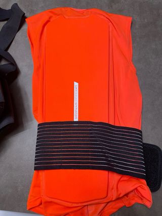 Chaleco protección dorsal esquí naranja S