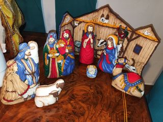 Belén vintage de tela