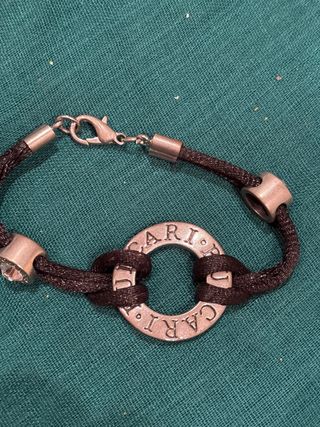 Pulsera Bulgari Negra y Plateada