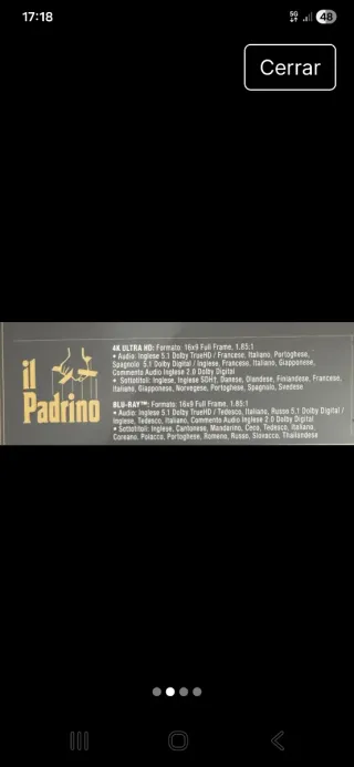 Trilogía El Padrino Blu-ray 4k 50 aniversario
