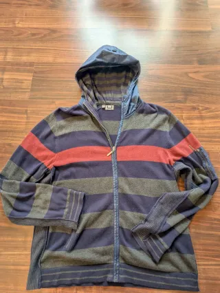 Jersey con cremallera y capucha hombre