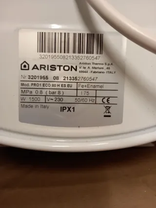 Calentador Ariston PRO1 ECO 80L