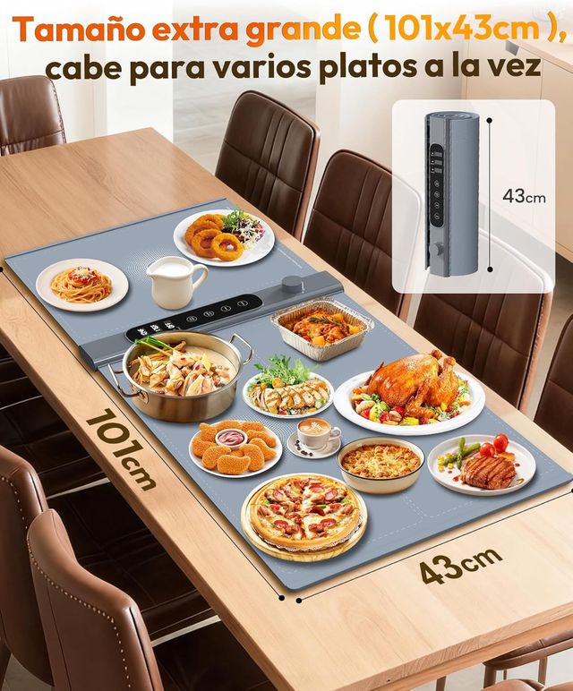 Bandeja Calentadora Silicona 101x43cm